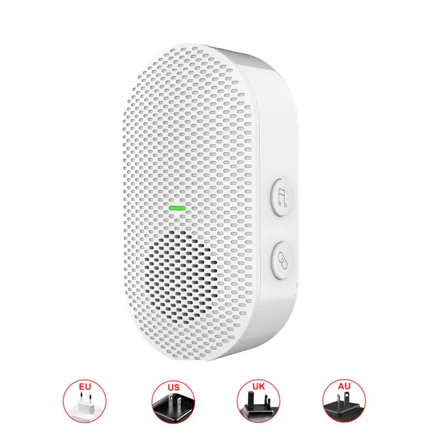 Timbre inalámbrico para el hogar, botones de timbre de 52 AC90-250V, receptor de 110dB de bajo consumo de energía para vídeo Wifi, M10 EKEN V5 V6 V7, 1 Uds.