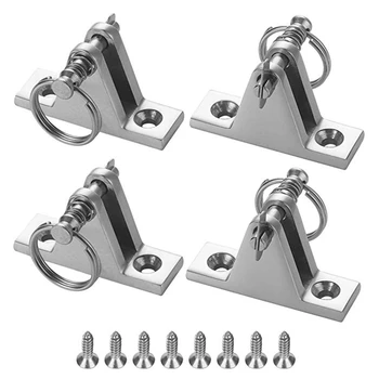 

4Pack 316 Stainless Steel Bimini Top Hardware Deck Hinges for Boat Cover Bimini Top Deck Hinge with Quick Release Pin