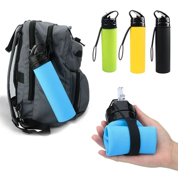 

New Collapsible Bottles Portable Foldable Leak-Proof Silicone Drink Kettle Outdoor Travel Camping Drink Sport Bpa Water Bottle