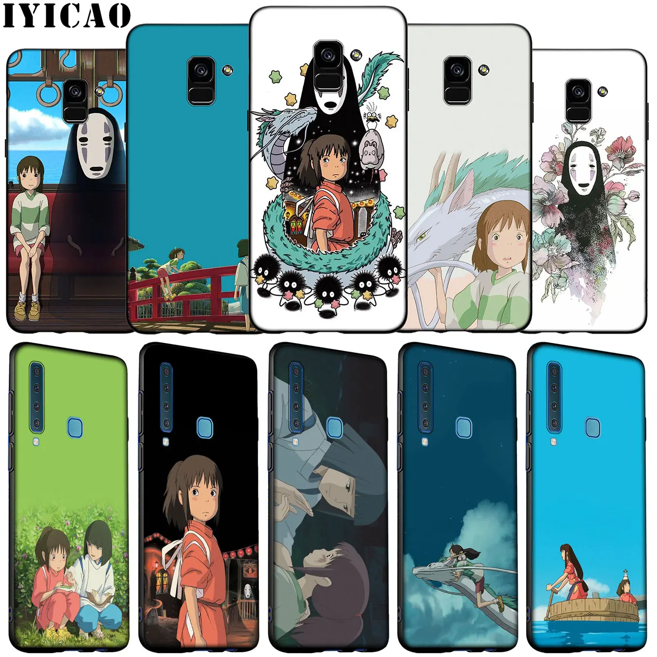 IYICAO Ghibli Spirited Away Soft Silicone Phone Case for Samsung Galaxy A6 A9 A8 A7 2018 A3 A5 2016 2017 Note 9 8 10 Plus Cover | Мобильные