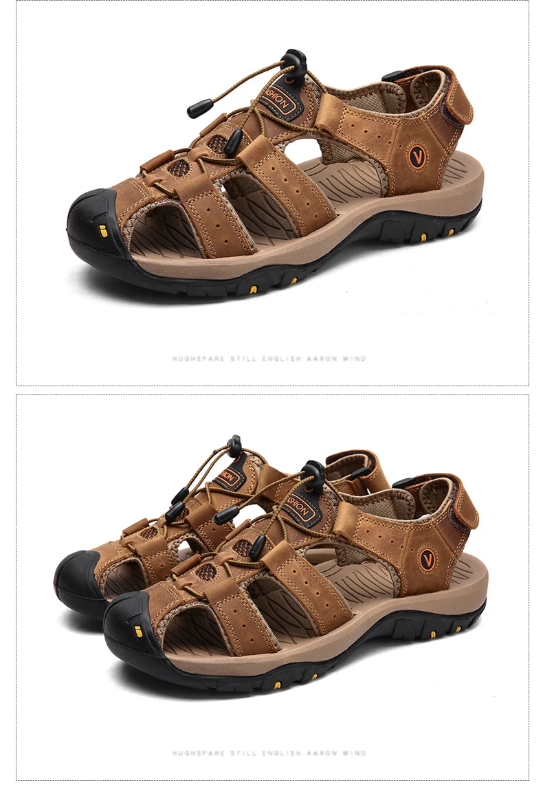 DEKABR New Male Shoes Genuine Leather Men Sandals Summer Men Shoes Beach Sandals Man Fashion Outdoor Casual Sneakers Size 48