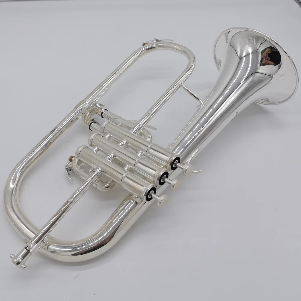 Музыка Fancier клуб профессиональный Япония flugelhorn 631GS посеребренный с чехол для профессиональных flugelhorn s Bb желтый Латунный Колокольчик