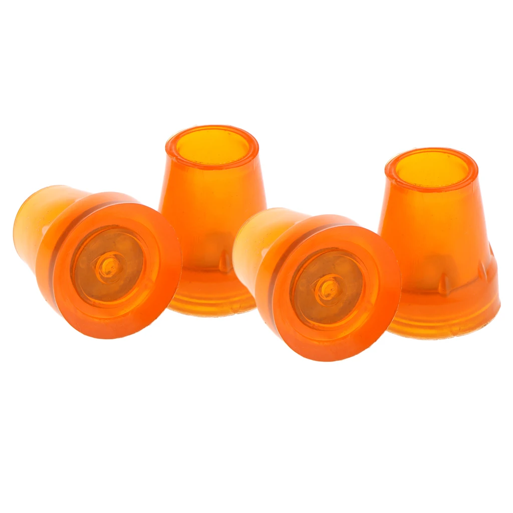 4pcs Anti Slip Heavy Duty Rubber Replacement Tips for Folding / Standard Canes Walking Sticks Trekking Pole