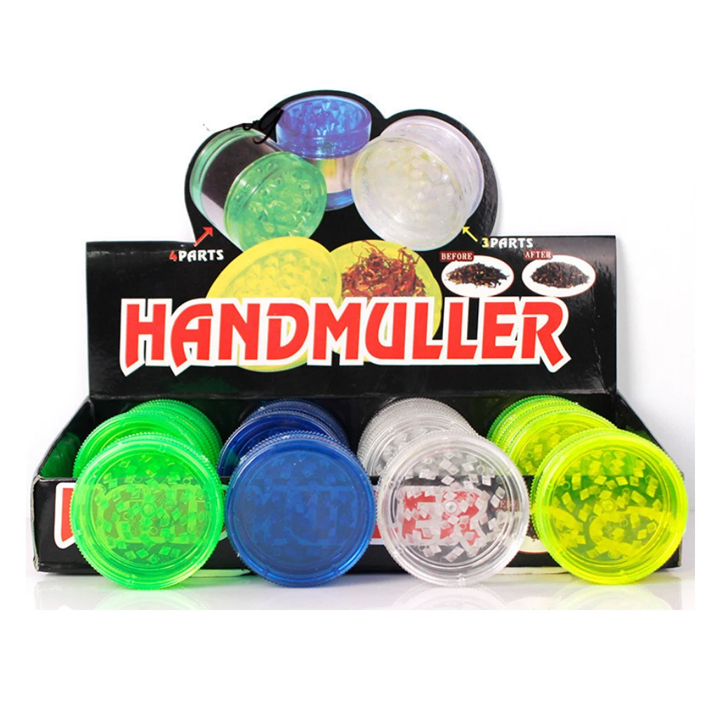

1pcs Plastic Tobacco Grinder Diameter 60mm 3 Layer Herbal Herb Smoke Spice Crusher Grinders Smoking accessories amoladora