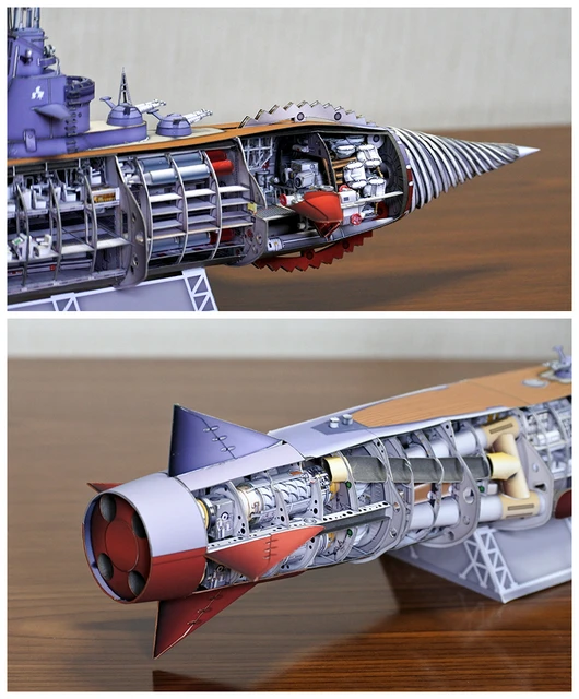 Kaitei Gunkan Goutengo Submarine Narval Handcraft Paper Model Kit Handmade Toy Puzzles 4