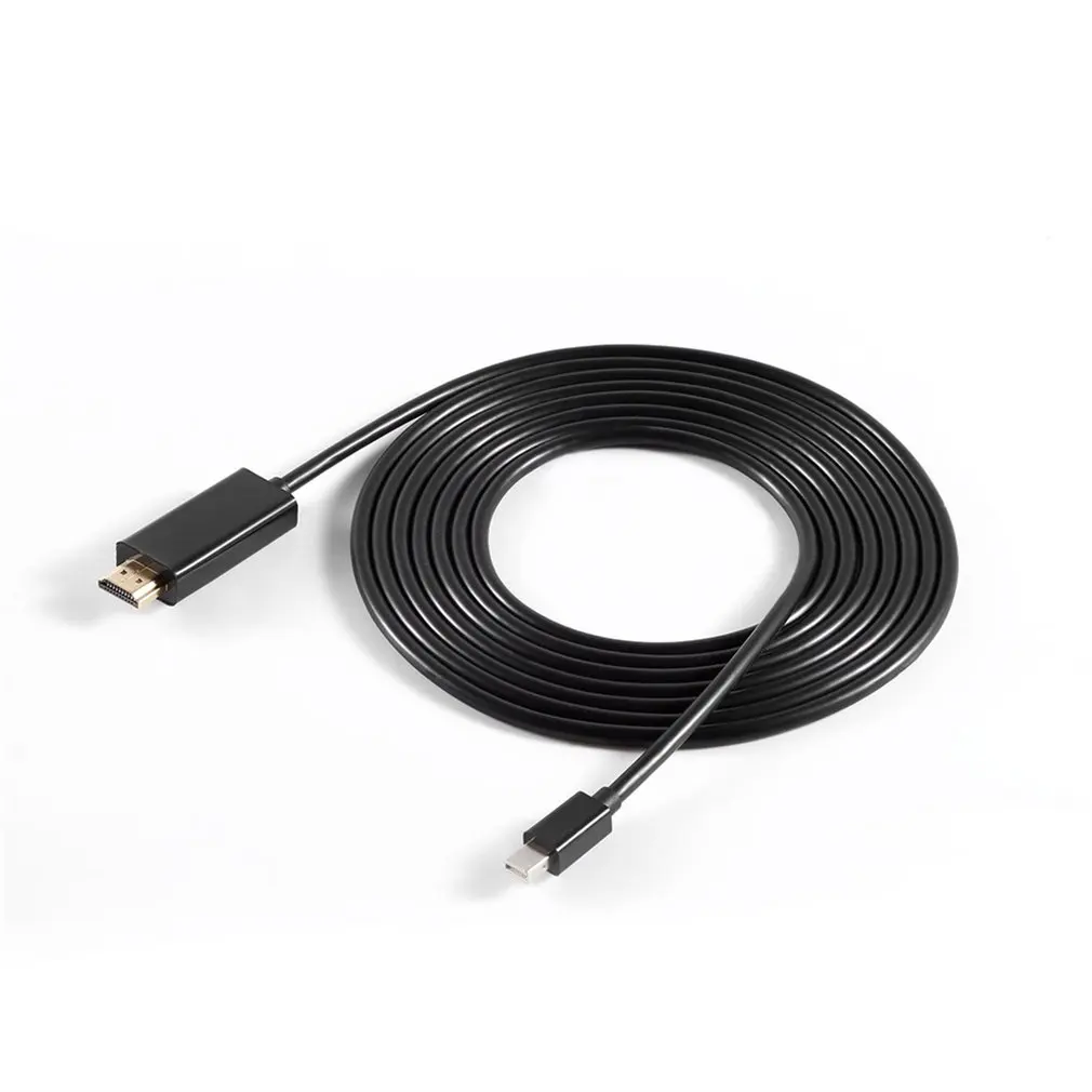 LESHP черный 4K Mini DP DisplayPort 1,2 к HDMI кабель 4K с Позолоченный разъем 1,8 м 6 футов кабель со штыревыми соединителями на обоих концах для подключения