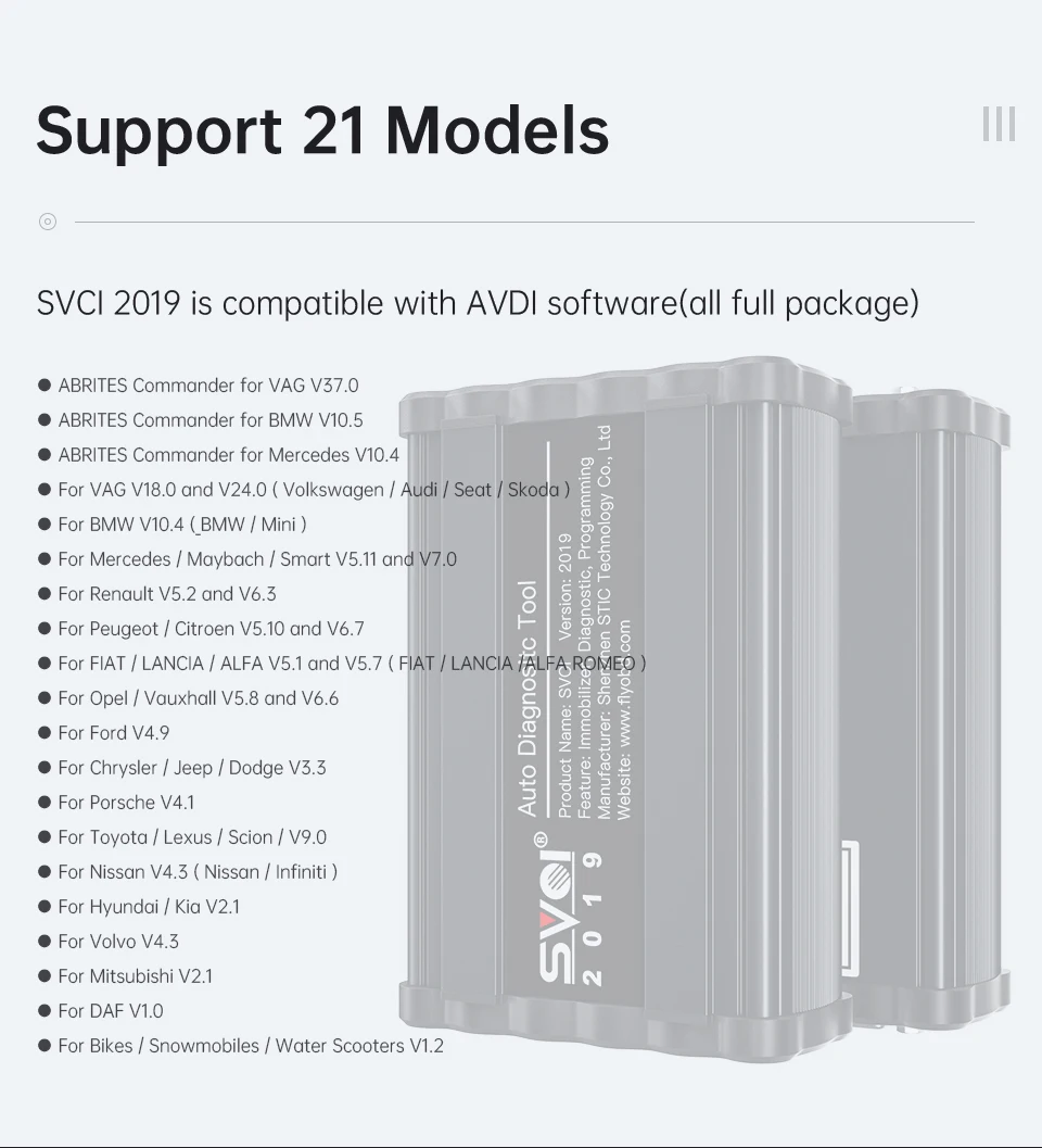 FVDI V2020 Version FVDI Full Version(Including 18 Software) ABRITES Commander SVCI V2019 V2020 For Most Cars