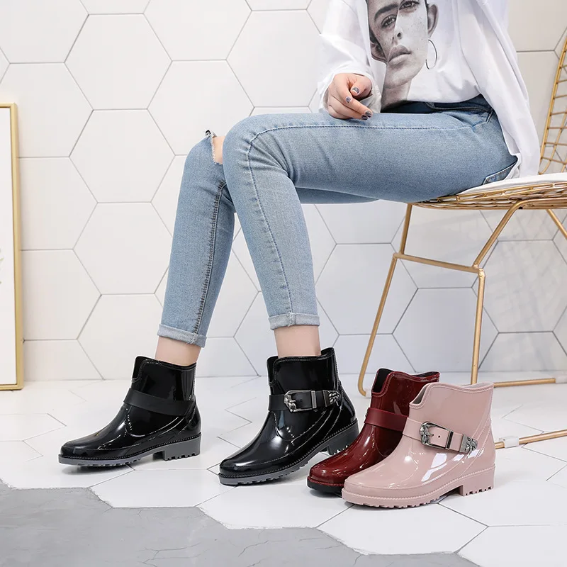 

C7 Spring And Autumn Rain Boots Rain Boots Women's Adult Rain Shoes-Style Rubber Shoes Tube Women's Shoe Cover Waterproof Anti-s