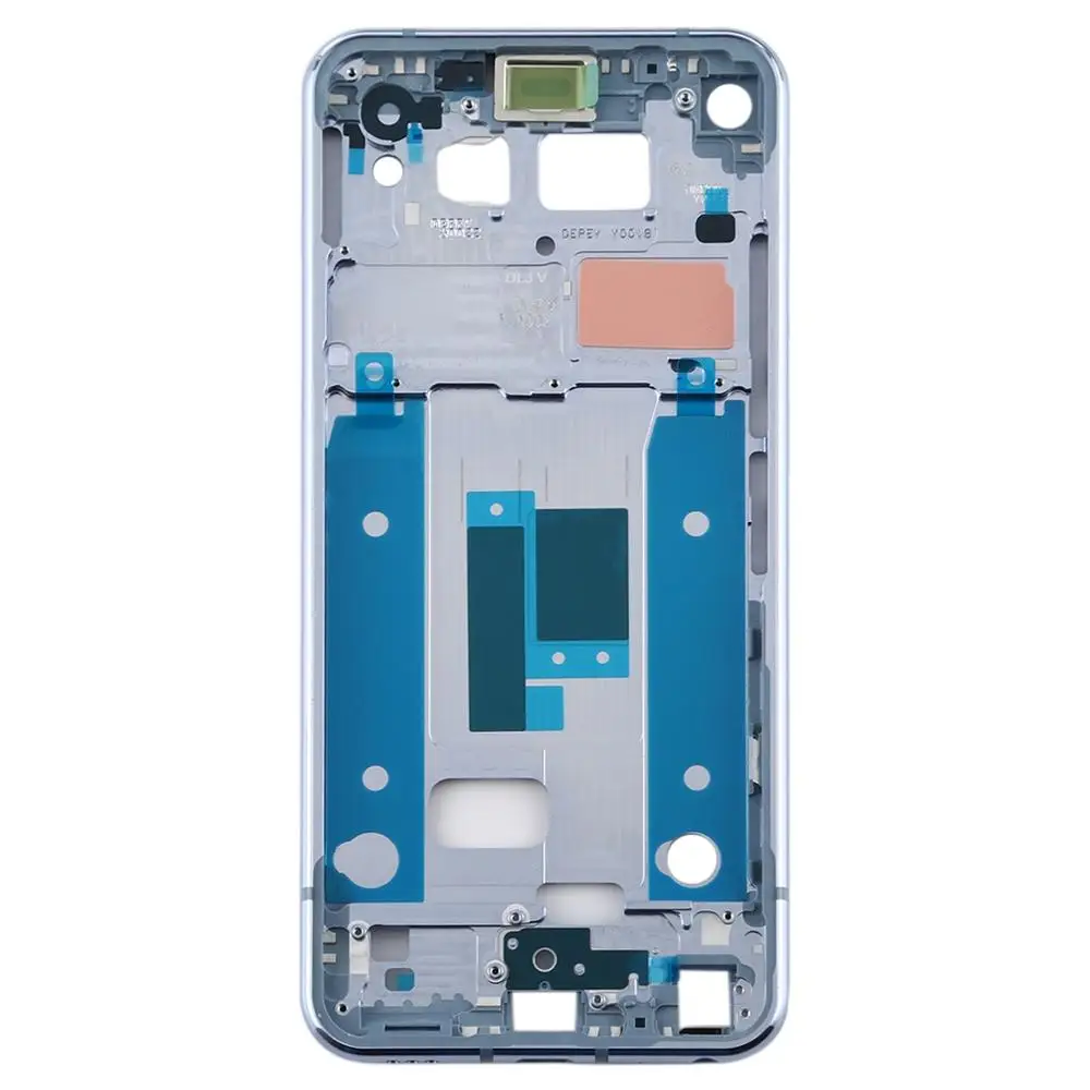 Передняя рамка корпуса ЖК-рамка для LG Q70 - Цвет: Синий