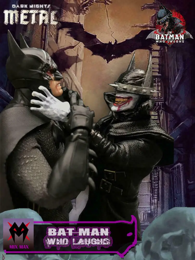 MixMax 1/12 мужской аксессуар для фигуры Бэтмен кто смеется темные ночи металлические наборы одежды аксессуар и модель головы для тела " Mezco
