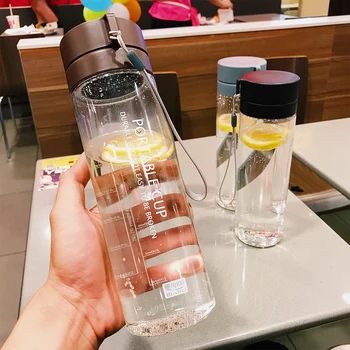 

800ML Large capacity Water Bottles Portable Outdoor Travel Hiking Drink Kettle Summer Plastic Sports Bottle Adult Students