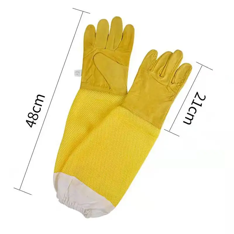 Beekeeper Gloves Beekeeping Gloves Protective Sleeves Ventilated Professional Anti Bee Sheepskin Long Gloves For Beekeeper Beekeeping Tools,beekeeper gloves,beekeeping tools,beekeeping accessories