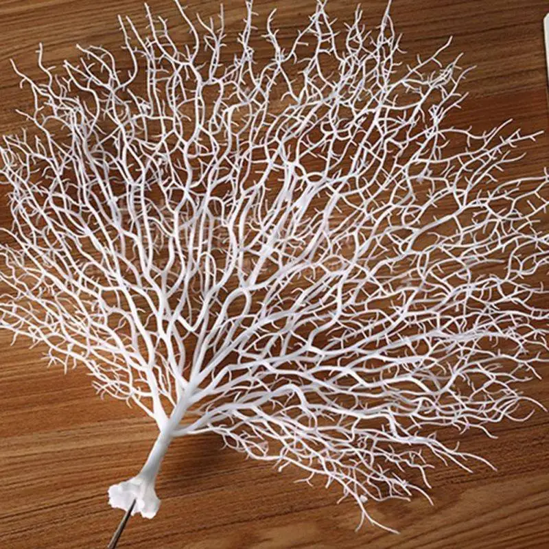 Artificial Plants For Home Decoration Peacock Tree Sea Tree Dried Branch Household Living Room Decoration Accessories - Цвет: W