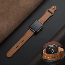 Натуральная кожа петля ремешок для apple watch band 44 мм 40 мм, 42 мм, 38 мм, версия наручных часов iwatch apple watch 5/4/3/2/1 ремешок браслет аксессуары для часов