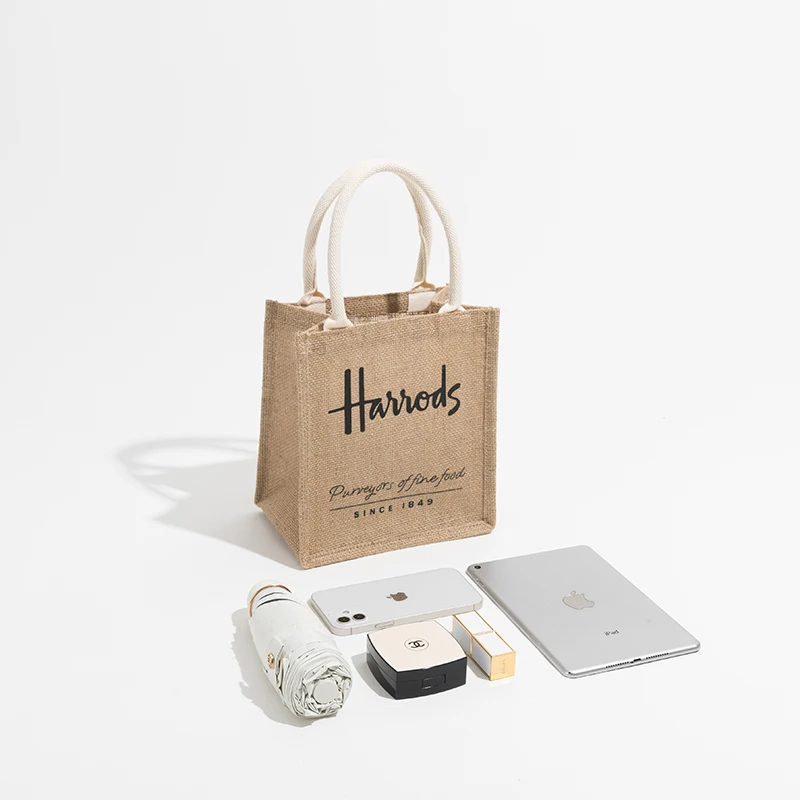 Black Linen Women Beach Tote Handbag Eco Friendly Reusable Shopper