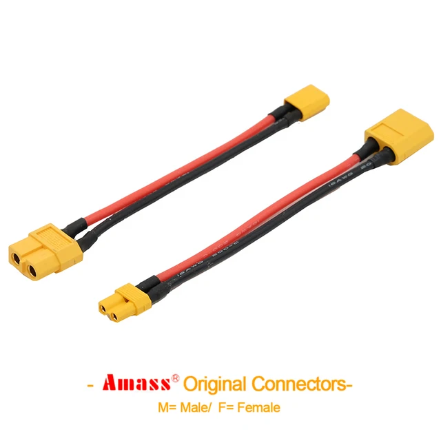 1Pcs XT60 Female / Male Convert to XT30 Male / Female Connector Plug with 16AWG connection cables For RC Model Multicopter 1