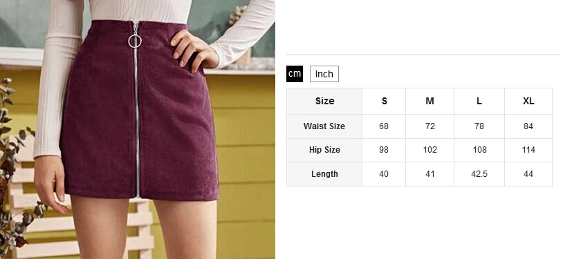 Faldas de pana de alta para mujer, minifaldas sexys con corte en A para cálidas, con para discoteca, color caqui, S-XL, - AliExpress Ropa de mujer