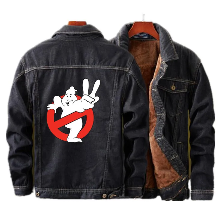 5 Ghostbusters утепленная джинсовая куртка зима Для мужчин теплые джинсы на флисе Охотники за привидениями модные Повседневное в стиле «хип-хоп», уличная одежда - Цвет: 5