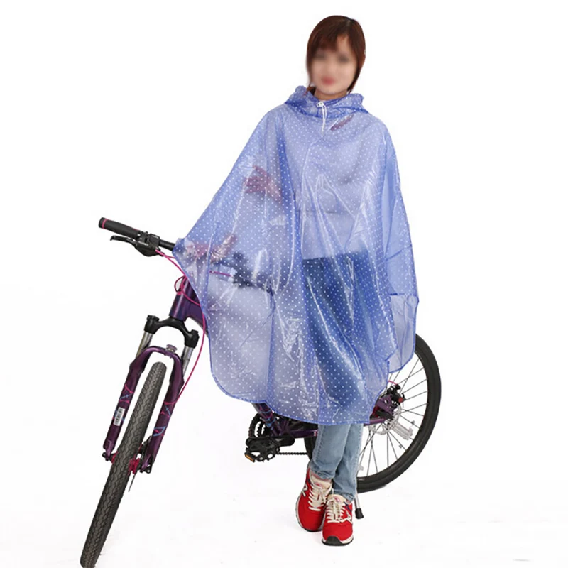 Fashion wave Bicycle Raincoat Men Women Rain Cape Poncho Hooded Windproof Rain Coat Mobility Scooter Cover Rain Coat