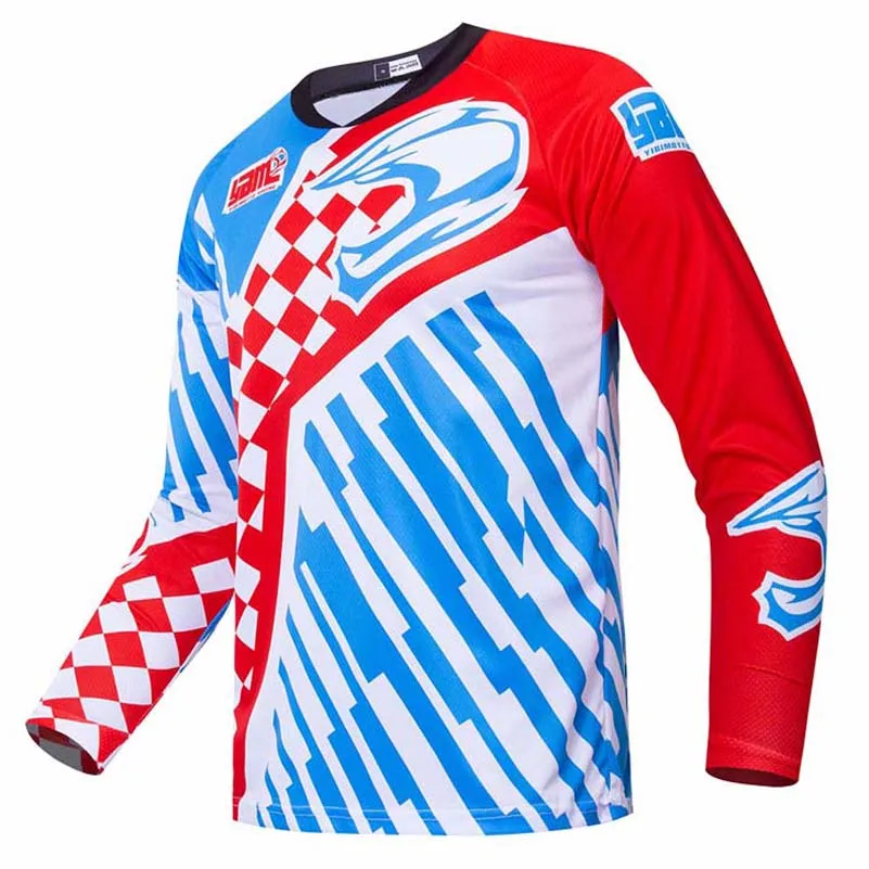 Спуск для мотокросса из ткани Джерси mtb dh для мужчин DH MX Одежда MTB рубашка для горного велосипеда для верховой езды Топ длинный Джерси