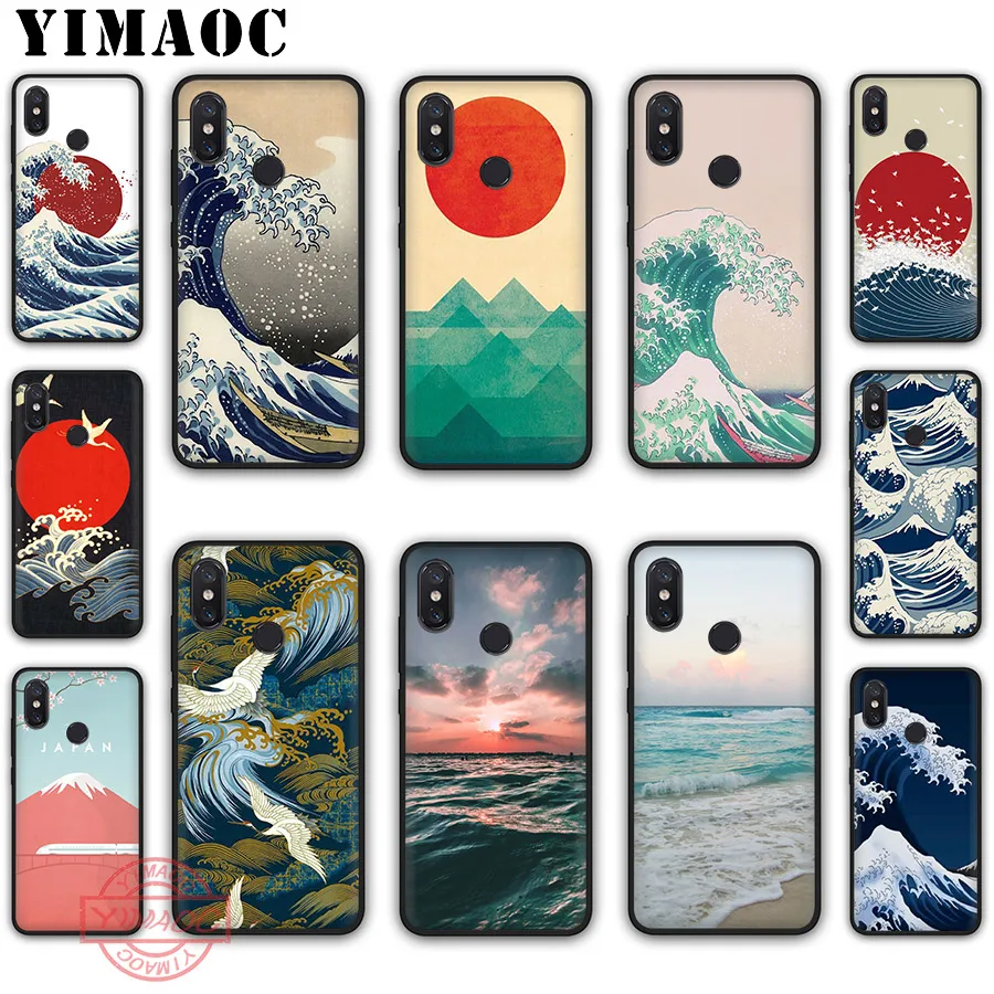 YIMAOC волна Искусство Японский зеленый Illust Классический мягкий чехол для Xiaomi Mi 10 9 8