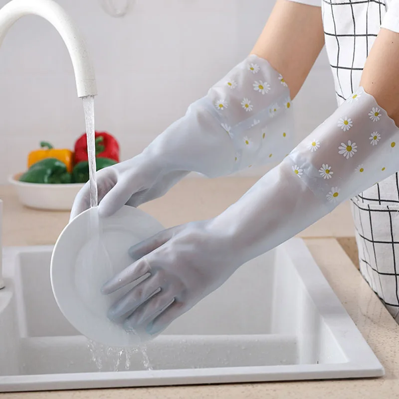 Kitchen Dishwashing Gloves Household Dish Washing Gloves Rubber Kitchen Cleaning Tools Bathroom Accessories