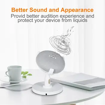 

Pedestal Support For Google Home Mini Desktop Stand 360 Degree Rotation Multi-angle Adjustable Design Anti-scratch Anti-slip
