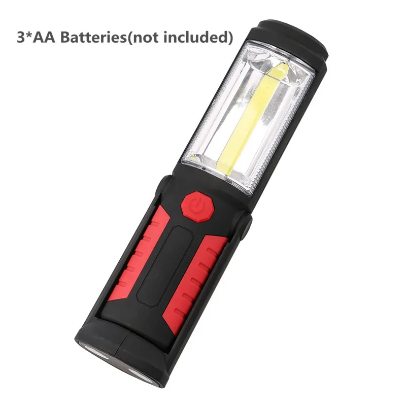 2 режима COB светодиодный наружный кемпинговый светильник, магнит, подвесной фонарь с крюком, аварийный фонарь светильник, водонепроницаемый светодиодный фонарь для работы с батареей AA - Испускаемый цвет: AA battery opearted