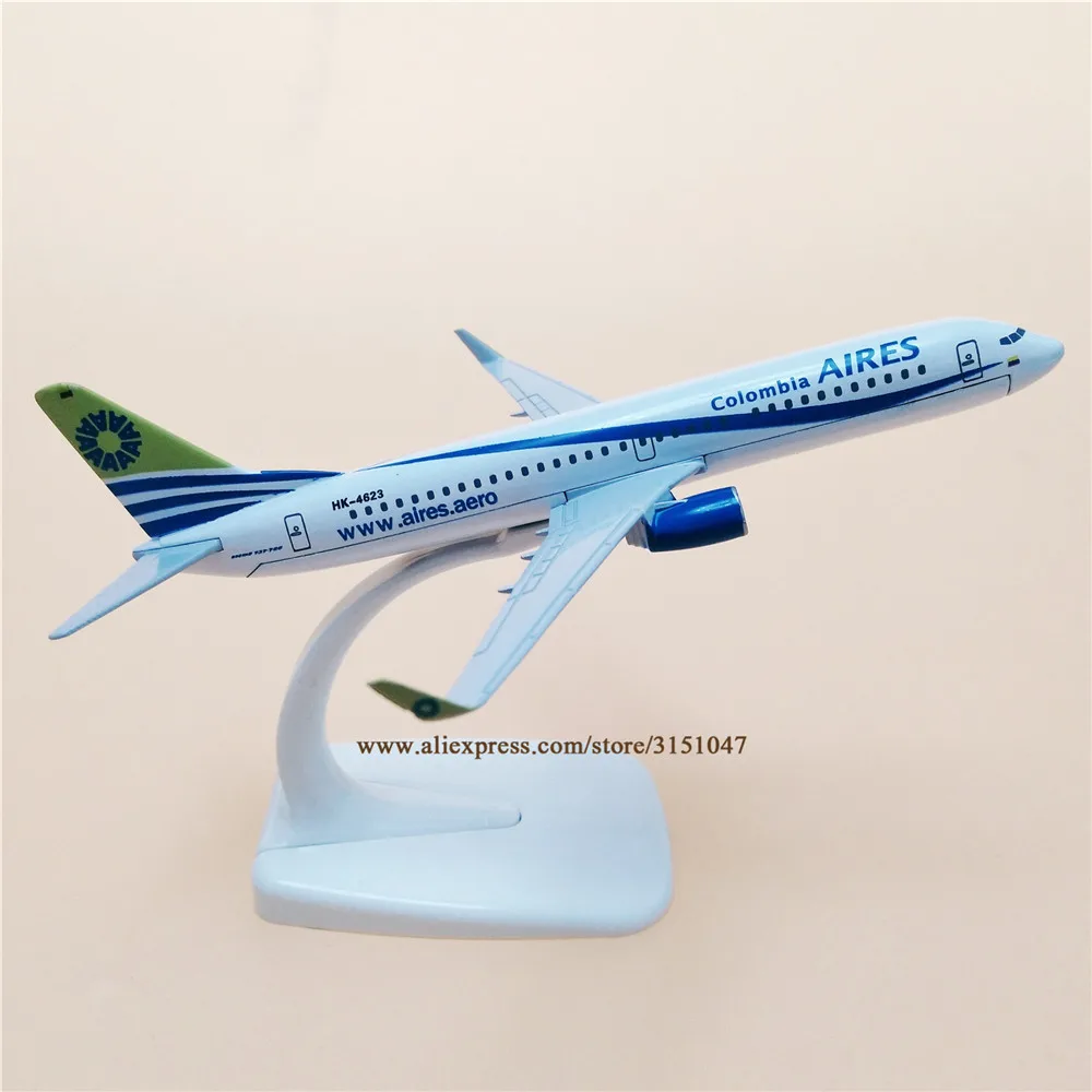 Сплав металла Air Colombia AIRES B737 авиакомпания модель самолета Boeing 737 Airways модель самолета Стенд самолет детские подарки 16 см
