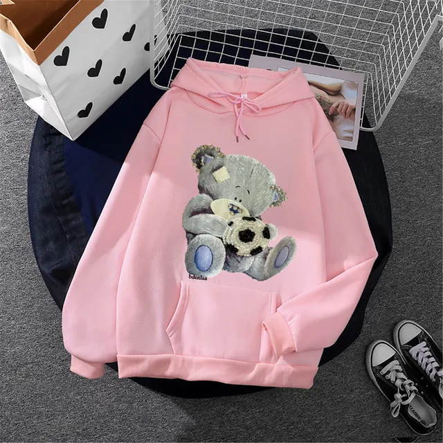 Kawaii Sweatshirts Hoodies Women's Fashion Long Sleeve Cute Animal Printed Hoodie Loos Blouse Top Oversized Sweatshirt Harajuku 2
