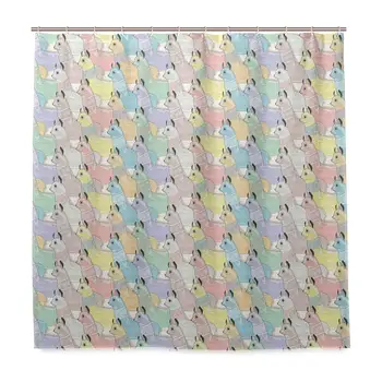 

Cute Little Alpacas Pattern Soft Toned Camel Animal Kids Nursery Folk Home Decor Shower Curtain Sets with Hooks Polyester Fabric