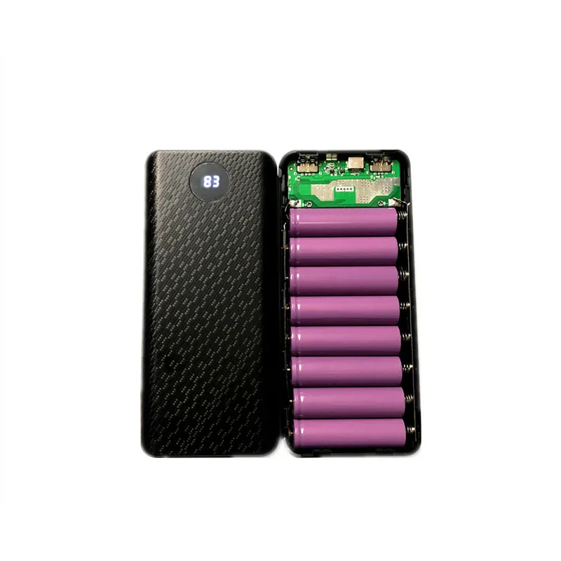 8x18650, цифровой дисплей, Дополнительный внешний аккумулятор, коробка для аккумуляторов, портативный комплект для самостоятельной сборки, зарядное устройство для мобильного телефона, зарядное устройство для Iphone