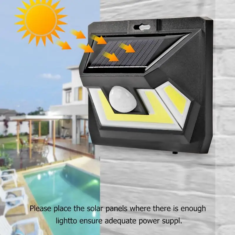 COB 48/54/55/66LED Solar Motion Sensor Wall Light Waterproof Garden Security Lamp LED Solar Light Outdoor Garden Street Lamp