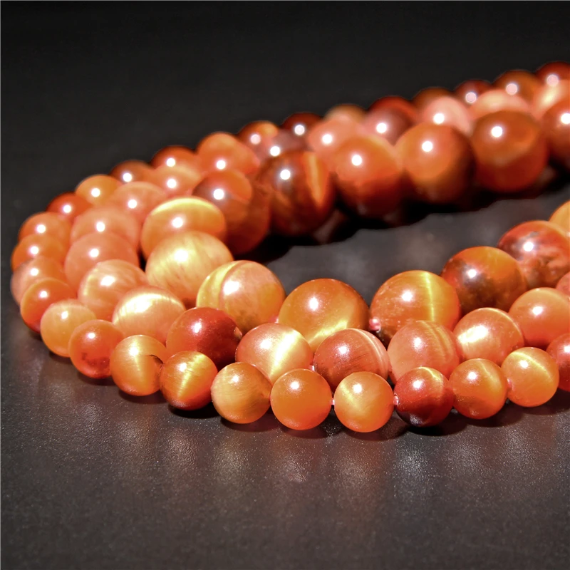 Бусины Из Натурального драгоценного камня класса AB коричневые оранжевые солнце