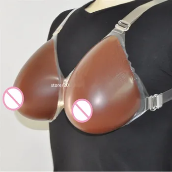

Breast Forms for Crossdresser Boobs Artificial Enhancer Realistic Silicone Breasts 500g/600g/800g/1000g/Pair Dark Skin Color