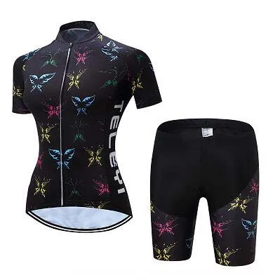 Jersey and Pants Женская одежда для шоссейного велосипеда Лето комбинезон Велоспорт комплект одежды женский набор велосипедных Джерси платье MTB mallot женская спортивная одежда - Цвет: Jersey and Pants