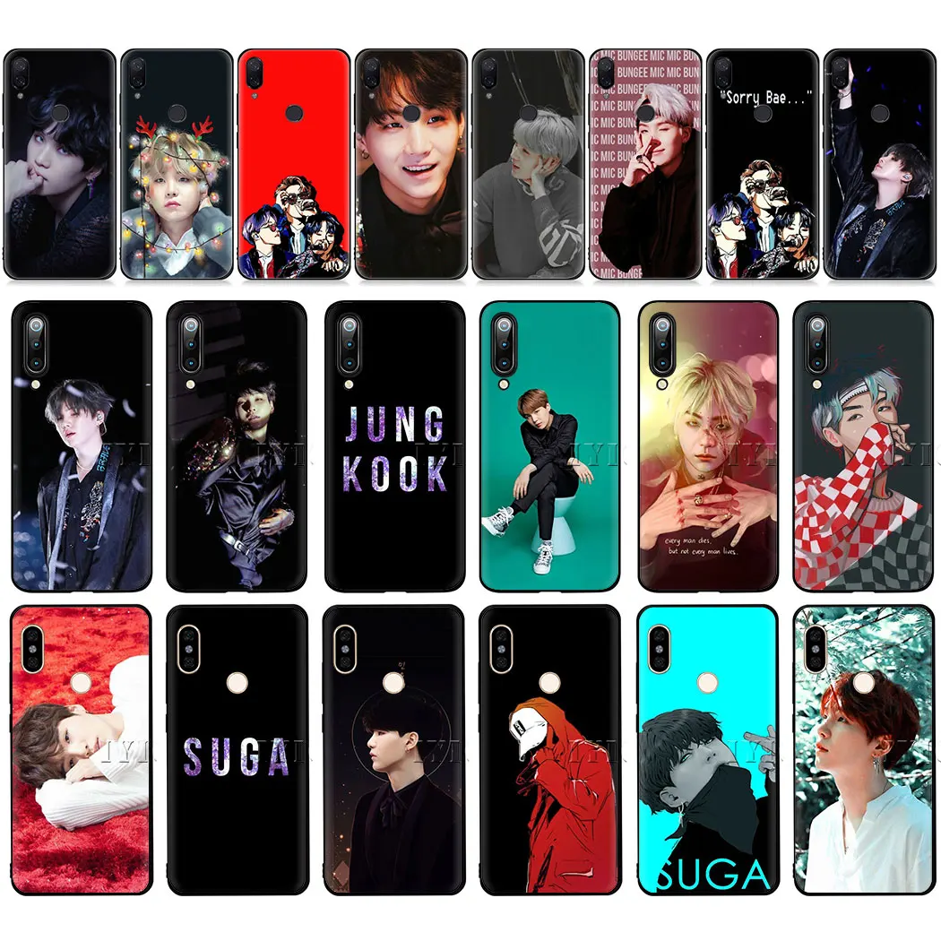 Suga K поп мин Yoongi мягкий чехол для мобильного телефона случай Redmi Примечание 4X5 S2 7 4A