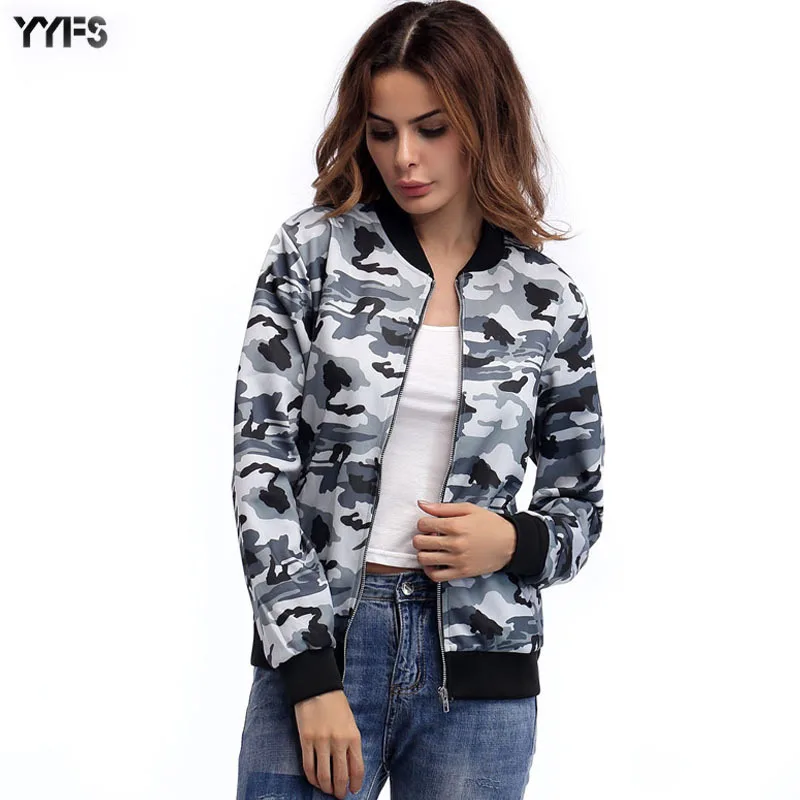 

European And American-Style Hot Selling Jacket 2019 Spring New Style Female Coat Camouflage Trendy Zip-up Baseball Jacket