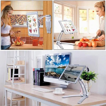 

Desktop Phone Tablet Holder Lazy Bracket On the Wall Stand Adjustable for Home GK99