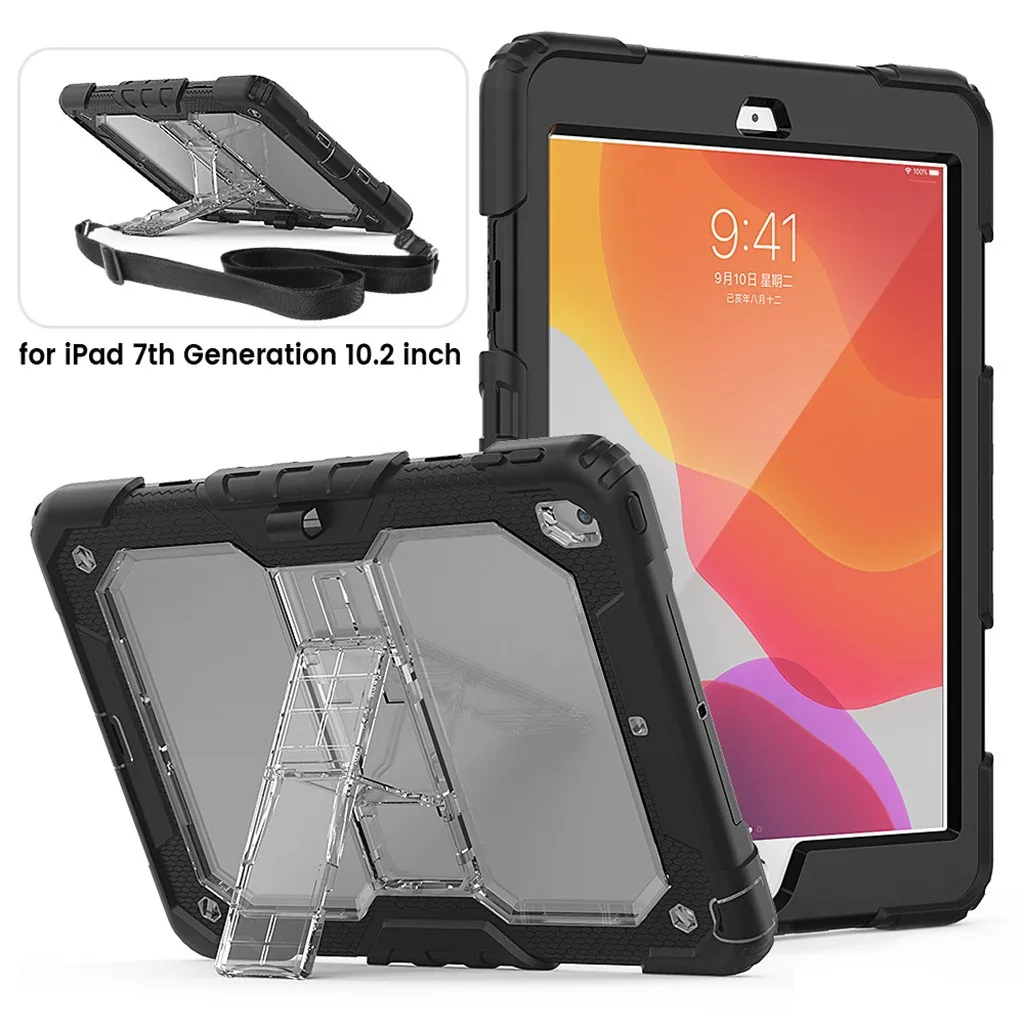 Высококачественный чехол для планшета IPad 10 2 дюйма однотонный складной защитный