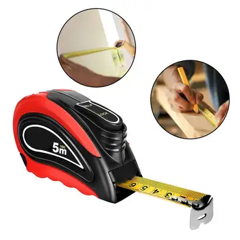 

5m Retractable Self-Lock Measure Tape Steel Ruler Carpenter Measurement Tool