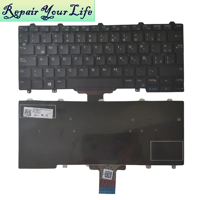 Клавиатура для ноутбука DELL XPS 12 E5270 9250 E7275 3150 3160 E7270 0TMP0P NSK-LYAUC 1E PK131DK1A черная