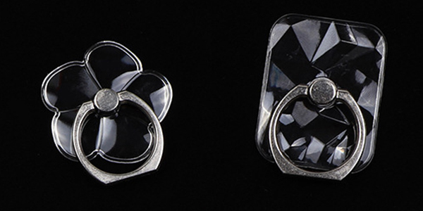 1pcs Finger Ring Mobile Phone Smartphone Stand Holder Round Phone Ring Transparent Heart holder Star Socket Car Mount Stand