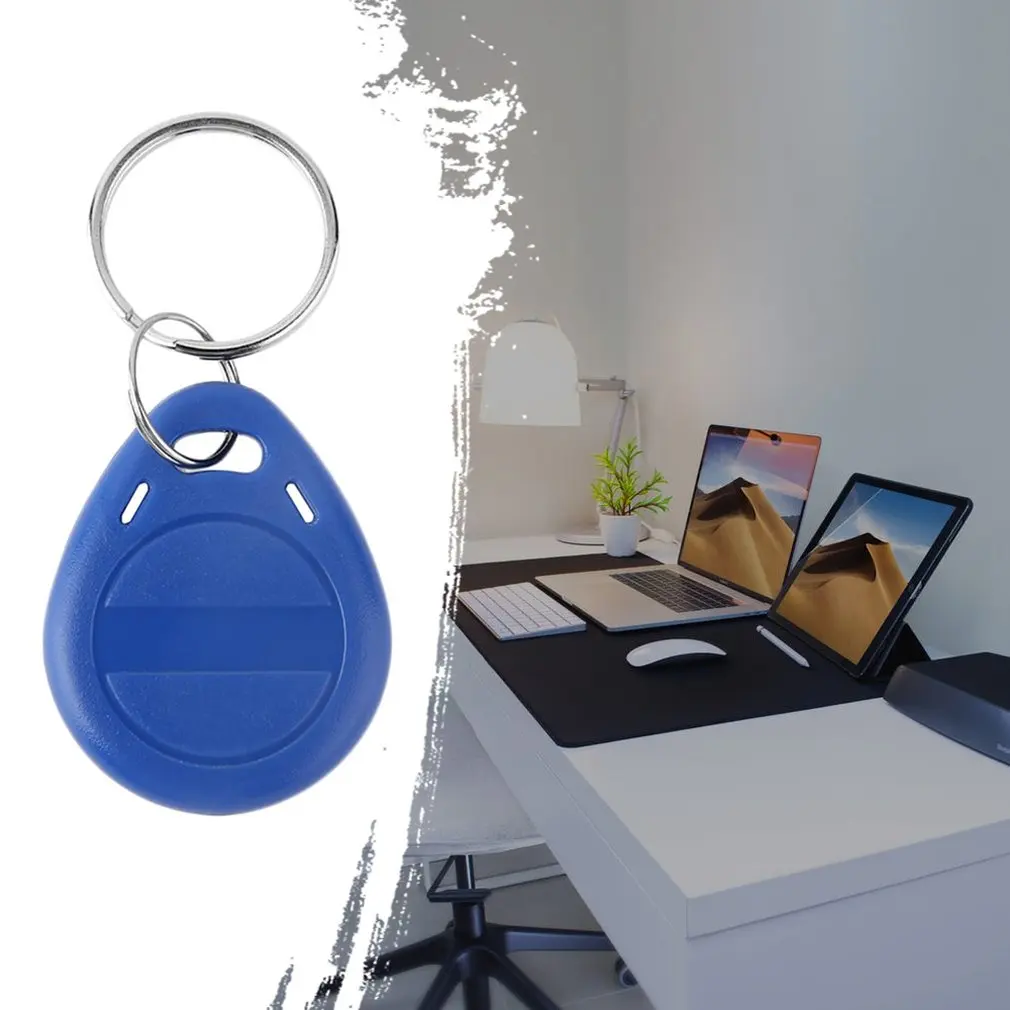 100 Pcs T5577 Em4305 Duplicator Clone Copy 125Khz Rfid Tag Porta Chave Card Sticker Keyring Token Ring Proximity Duplicate