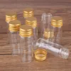 10pcs Dia 22mm 5ml/7ml/10ml/14ml/18ml/20ml/25ml Glass Bottles Glass Jars with Golden Aluminum Lids Spice Jars Perfume Bottles 4