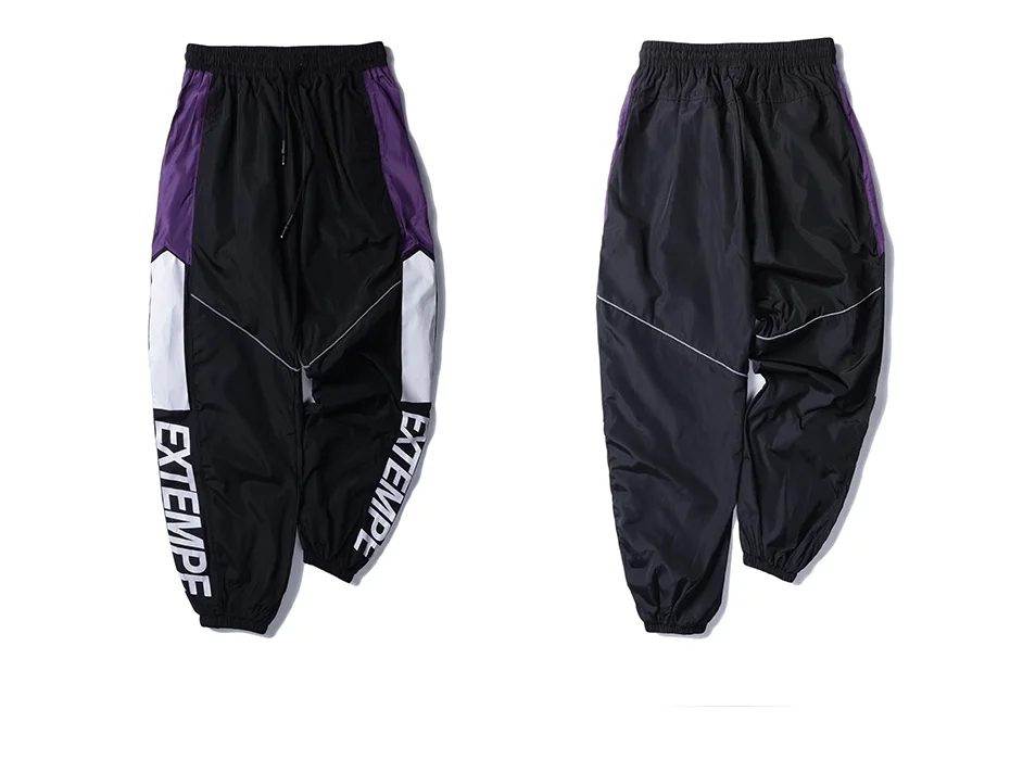 FCL Casual Pants Men Letter Patchwork Track Trousers Elastic Waist Sweatpants Fahsion Joggers Harajuku Streetwear