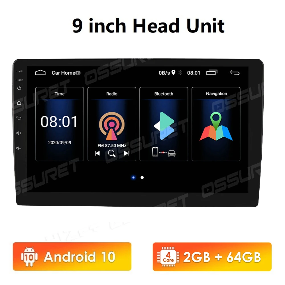 9/10.1 дюймовый Android 10 GPS навигация Авторадио мультимедийный DVD плеер Bluetooth WIFI MirrorLink