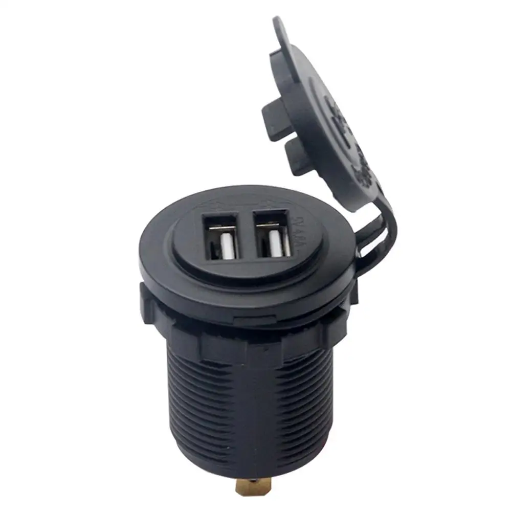 Мотоцикл USB зарядное устройство s модификация 5V 4.8A двойной светильник кольцо автомобильное зарядное устройство авто аксессуары