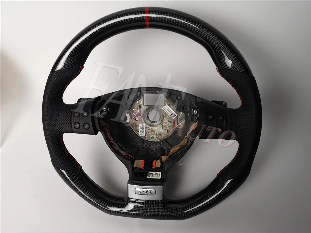 Руль из настоящего углеродного волокна для Фольксваген Гольф Mk5 5 GTI 2003-2009