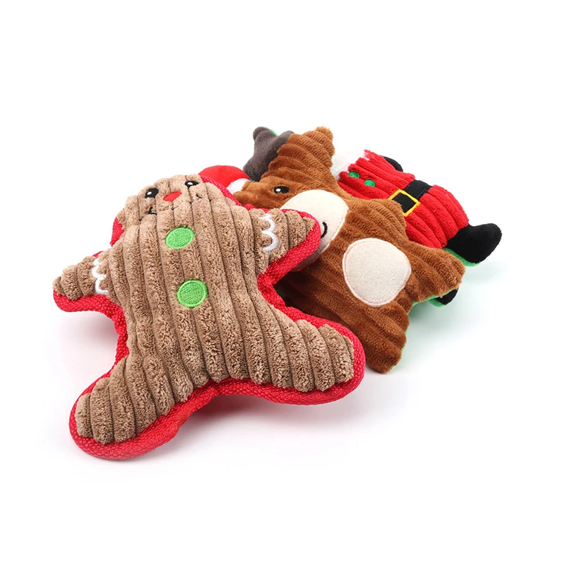 Мягкие рождественские игрушки для кошек Мягкие плюшевые жевательные пищалки мягкие подушки куклы для котенок питомец игрушки интерактивный продукт